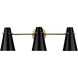 Reeva 3 Light 26 inch Modern Brass Bath Vanity Wall Light